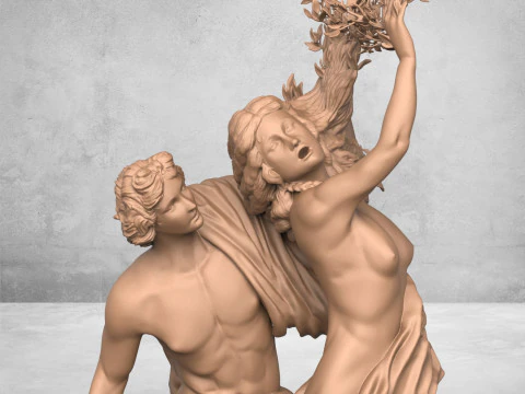 Apollo and Daphne Sculpture 3D Print Model