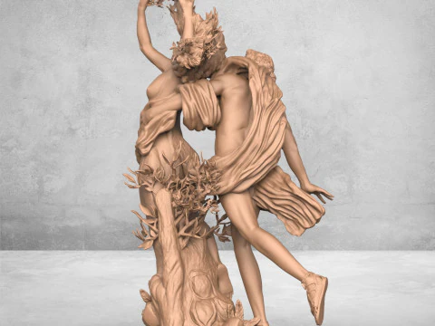 Apollo and Daphne Sculpture 3D Print Model