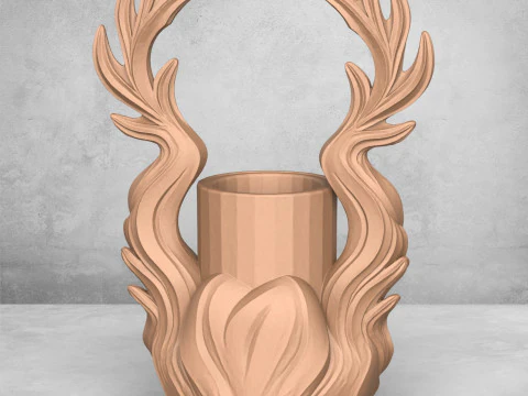 Vaso moderno a forma di lupo Modello di stampa 3D