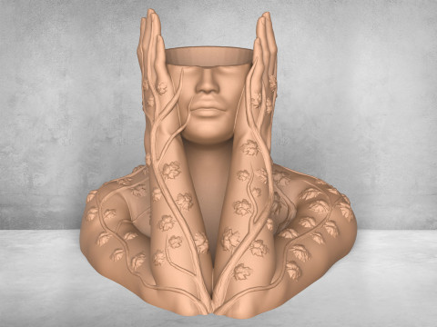 Beautiful Woman Pot 3D प्रिंट मॉडल
