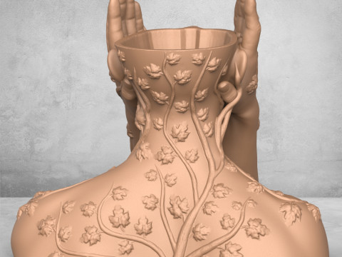 Beautiful Woman Pot Modelo de impresión 3D