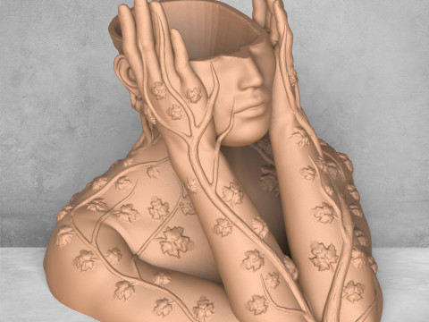 Beautiful Woman Pot Modelo de impresión 3D