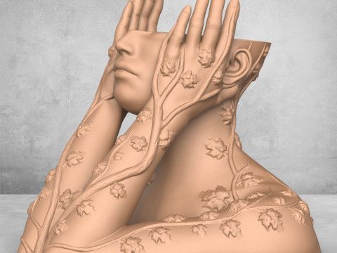 Beautiful Woman Pot Modelo de impresión 3D