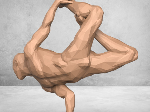 Dancing Man Statue Modelo de Impressão 3D