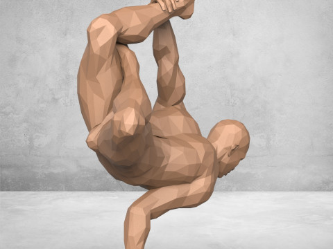 Dancing Man Statue Modelo de Impressão 3D