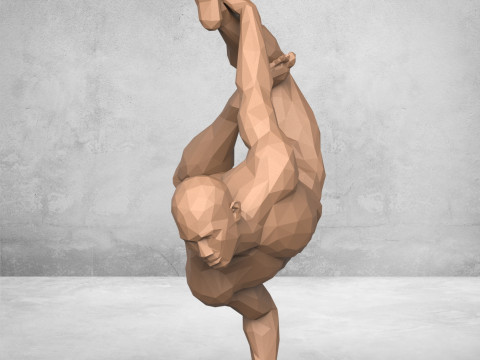 Dancing Man Statue Modelo de Impressão 3D