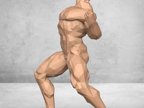 健美男子雕像 3D 打印模型