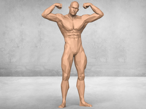 Muscular Man Statue 3D प्रिंट मॉडल