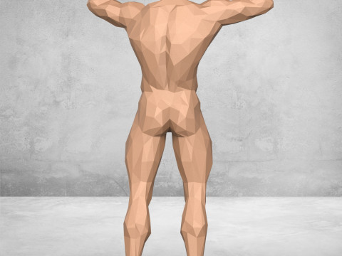 Muscular Man Statue Modelo de Impressão 3D