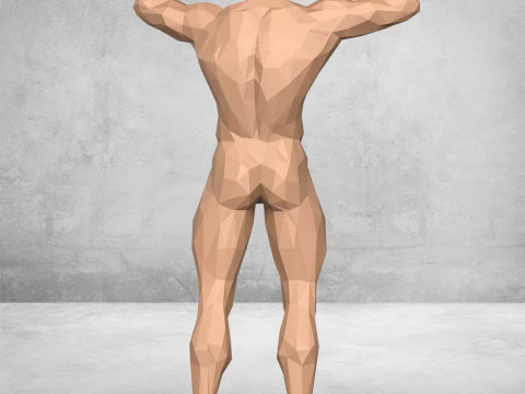 Muscular Man Statue 3D Print Model