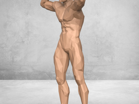 Muscular Man Statue Modelo de Impressão 3D