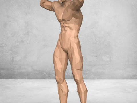 Muscular Man Statue 3D Print Model