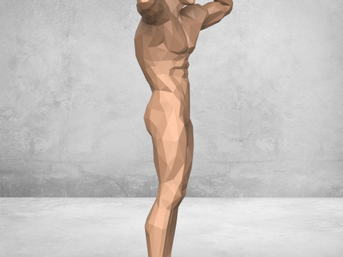 Muscular Man Statue Modelo de Impressão 3D