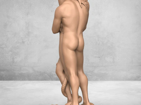 Adam And Eve Statue 3D Print Model