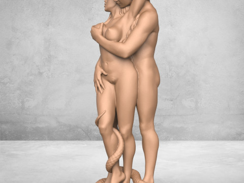 Adam And Eve Statue 3D printmodel