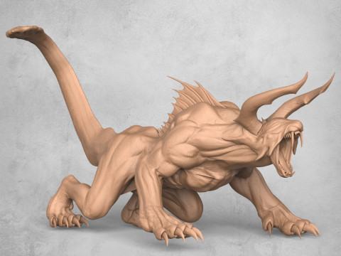 Monster Alien Animal Model Cetak 3D