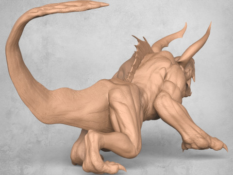 Monster Alien Animal Model Cetak 3D