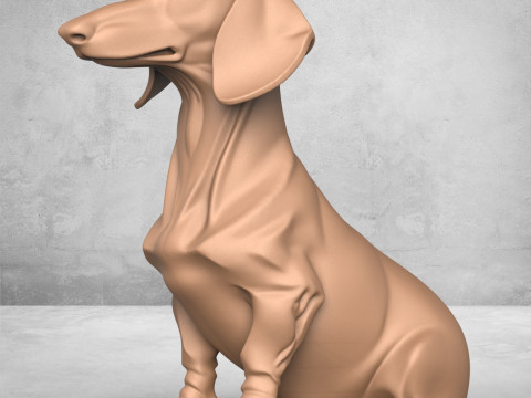 Dachshund Dog Modelo de Impressão 3D