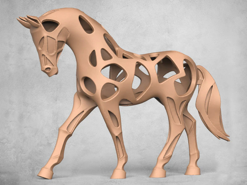 Statua moderna del cavallo Modello di stampa 3D .c4d .max .obj .3ds .fbx .stl .blend 