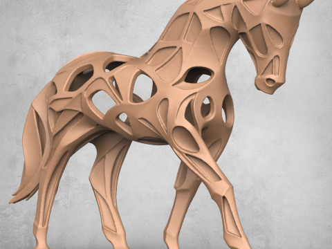 Modern Horse Statue 3D Print Model