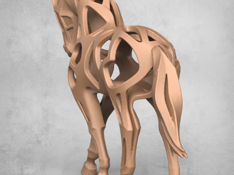 Statua moderna del cavallo Modello di stampa 3D