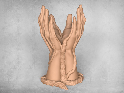 Beautiful Vase Hands 3D प्रिंट मॉडल