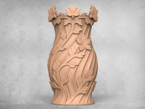 Floral Flower Vase 3D प्रिंट मॉडल