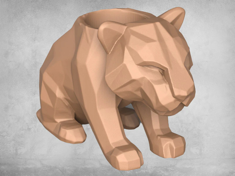 Tiger Pot 3D Print Model .c4d .max .obj .3ds .fbx .stl .blend 