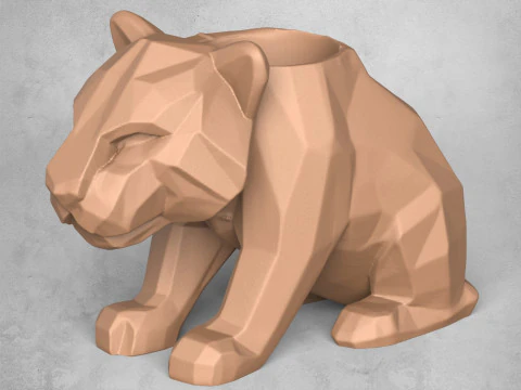 Tiger Pot 3D Print Model