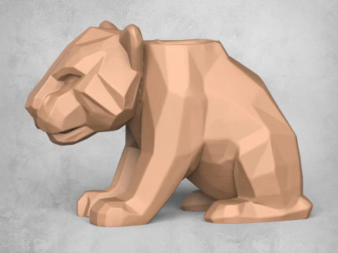 Tiger Pot 3D Print Model
