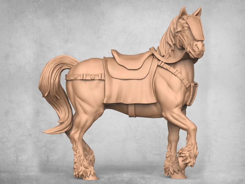 Re Cavallo Modello di stampa 3D .c4d .max .obj .3ds .fbx .stl .blend 