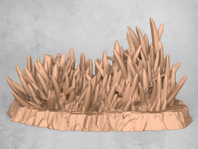 Wild Desert Grass 3D Print Model .c4d .max .obj .3ds .fbx .stl .blend 