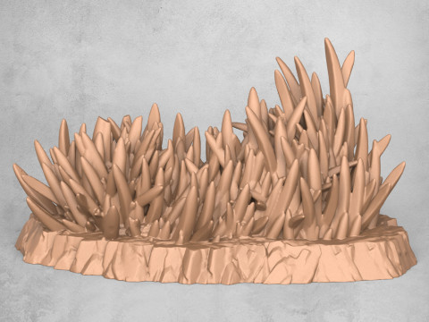 Wild Desert Grass Model Cetak 3D