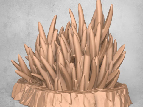 Erba selvaggia del deserto Modello di stampa 3D