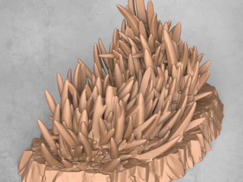 Erba selvaggia del deserto Modello di stampa 3D