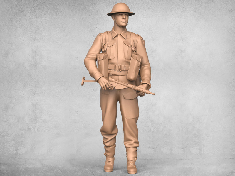 Army Standing Guard 3Dプリントモデル .c4d .max .obj .3ds .fbx .stl .blend 