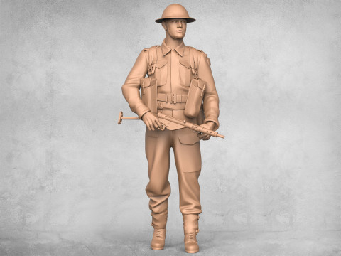 Army Standing Guard 3Dプリントモデル