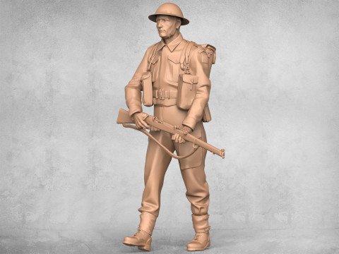 Military Soldier Statue 3Dプリントモデル