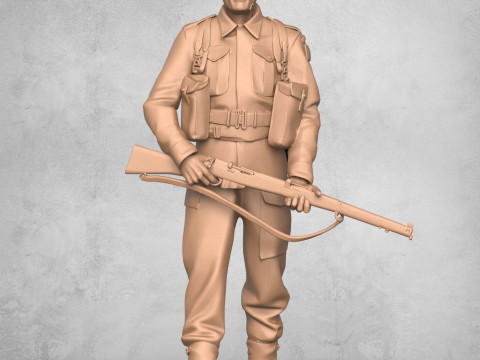 Military Soldier Statue 3D 打印模型
