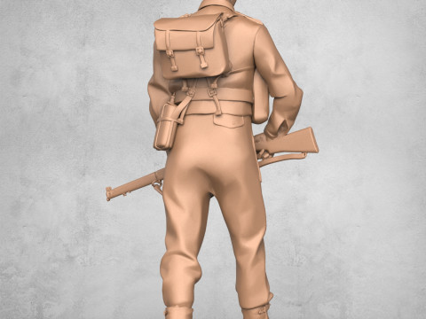 Military Soldier Statue 3D 打印模型