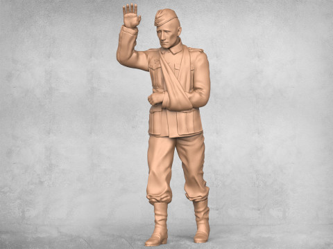 Injured Army Soldier Modelo de Impressão 3D