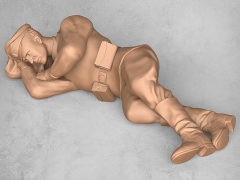 Sleeping Army Soldier Modelo de Impressão 3D