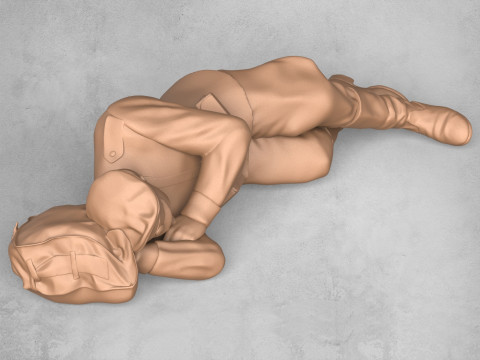 Sleeping Army Soldier 3D Принт Модель