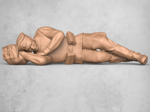 Sleeping Army Soldier 3D Принт Модель