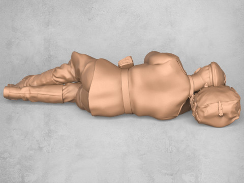 Sleeping Army Soldier 3D Принт Модель