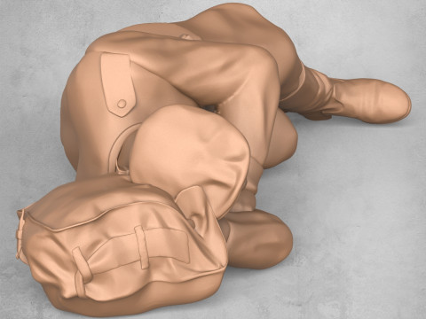 Sleeping Army Soldier 3D Принт Модель