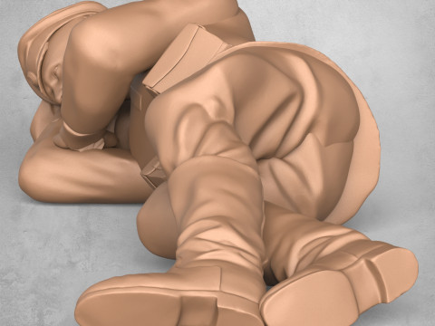 Sleeping Army Soldier 3D Принт Модель
