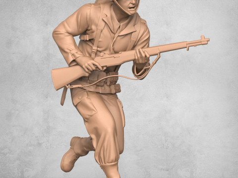 Running Military Soldier 3D प्रिंट मॉडल