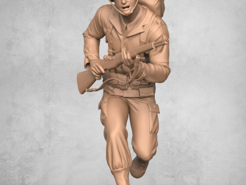 Running Military Soldier 3D प्रिंट मॉडल