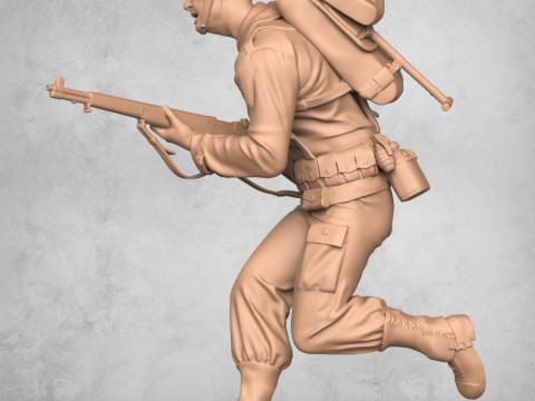 Running Military Soldier 3D प्रिंट मॉडल
